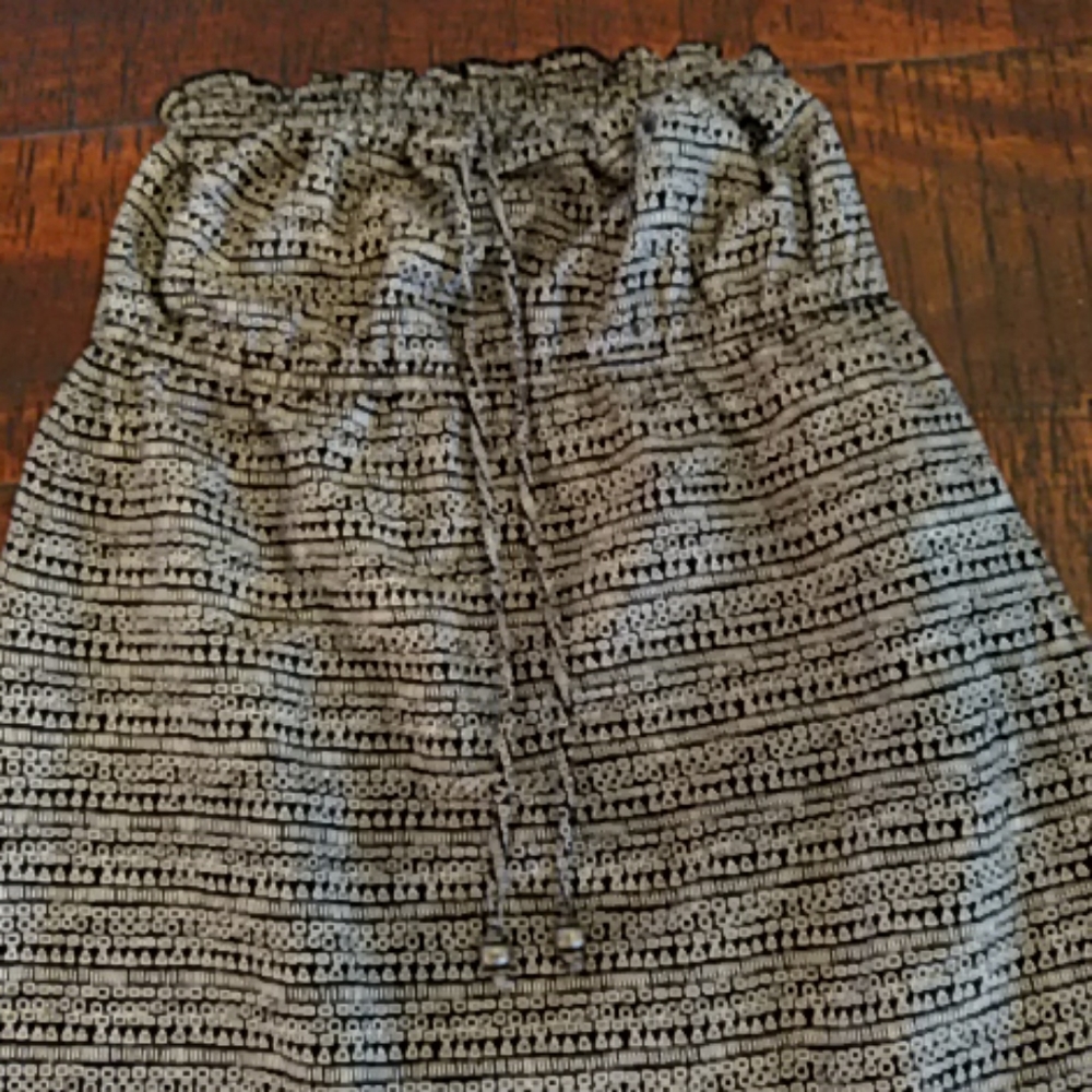 Roxy strapless sundress. Black and light grey SM